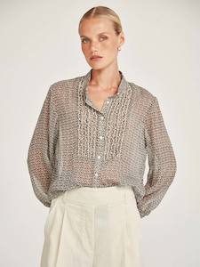 Caroline Sills: Caroline Sills Sand Dauphine Blouse