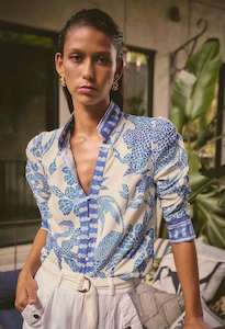 Once Was Calantha Ruched Shirt