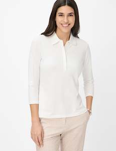 Brax 1: Brax Cleo Polo Shirt - Cream White