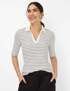 Brax 1: Brax Cleo Striped Polo - Navy