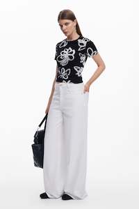 Desigual: Desigual Black & White T-Shirt