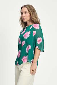 Pom: Pom Meadow Flowers Green Top