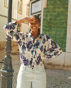 Pom Milly Cream Vases Blouse