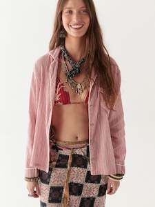 Maison Hotel Rouge Stripe Shirt