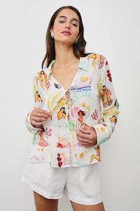Rails: Rails Elm Long Sleeve Shirt - Ivory Bathing Ladies