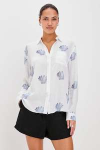 Rails Charli Long Sleeve Shirt - Blue Seashells