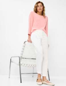 Pants: Brax Mara S Trousers - White