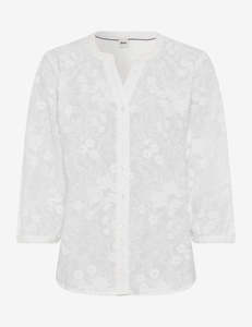 Brax Velia Embroidered Blouse - White