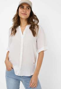 Tops: Brax Veri Linen Blouse - White