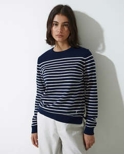 Yerse Stripped Navy/White Jumper