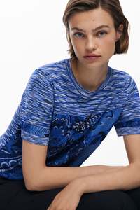 Desigual Marbled Knit T-shirt