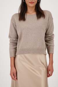 Knitwear: Monari Truffle Lurex Seater