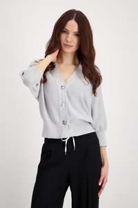 Monari Detailed Cardi Silver