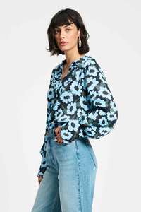 Pom Wild Flowers Shirt - Blue