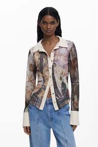 Tops: Desigual Chiffon Cuff Shirt