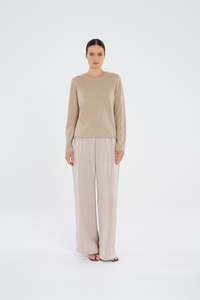 Mela Purdie Camel Crew Sweater
