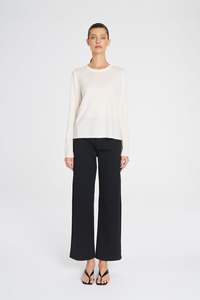 Mela Purdie Ivory Crew Sweater