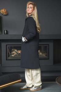 Cooper Navy Collar Up Coat