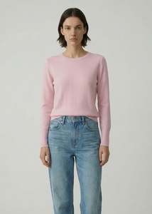 Aleger Pink Pearl Cashmere Classic Crew