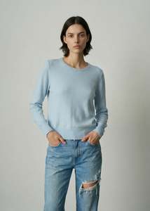 Aleger: Aleger Blue Whisper Cashmere Classic Crew