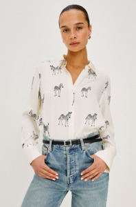 Rails: Rails Josephine Ivory Zebra Shirt