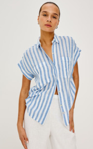 Rails: Rails Cito Blue/White Stripe Shirt
