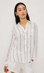 Rails Stripe Seashells Shirt
