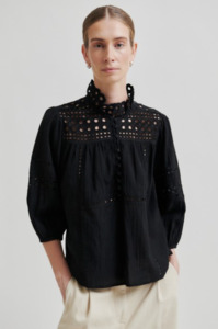 Second Female: Second Female Black Lace Blouse