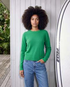 Knitwear: Crush Basil Cashmere Swell Jumper