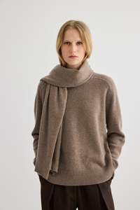 Laing Cocoa Marle Cashmere Scarf