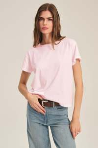Tops: Velvet Tia Tee - Petal