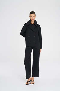 Jackets: Mela Purdie Black Pea Jacket