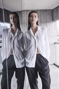 Mela Purdie White Single Pocket Shirt