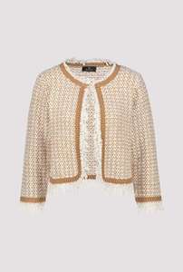 Jackets: Monari Champange/Beige Knitted Jacket