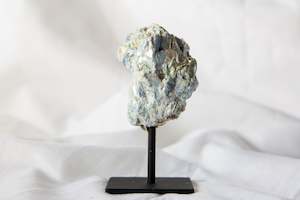Rough Crystals: Blue Kyanite Cluster On Stand #3