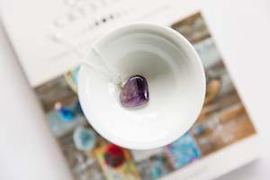 Amethyst Mini Heart Necklace