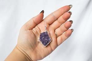 Amethyst: Amethyst Druze Necklace