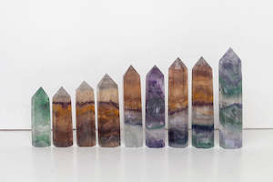 Third Eye Chakra: Rainbow Fluorite Polished Points