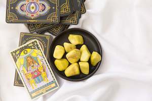 Solar Plexus Chakra: Yellow Serpentine XL Tumblestones