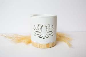 White Lotus Cut Out Oil Burner