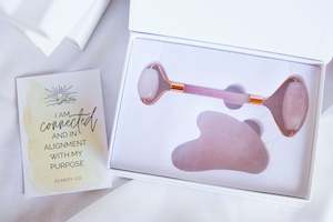 All: Rose Quartz Gua Sha + Facial Roller Set