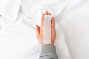 Satin Spar (Selenite) Small Charging Plate