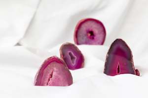 Polished Crystals: Pink Agate Cut Base Geodes