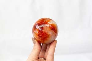 Polished Crystals: Carnelian Sphere #11