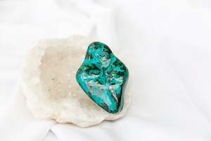 All: Chrysocolla + Malachite Polished Piece