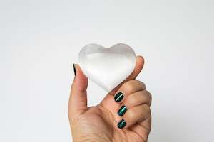 Polished Crystals: Satin Spar (Selenite) Hearts