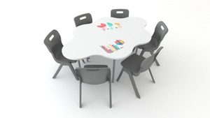 Buddy Whiteboard Hex Table