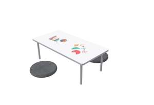 Buddy Whiteboard Kneeler Table – 1200×600