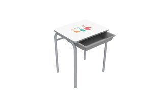 Strata Sliding Tray Desk – Whiteboard