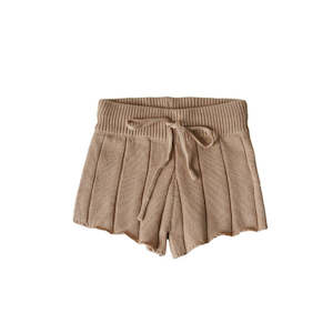 Shorts: Slowly Darcie Knit Short - Sand